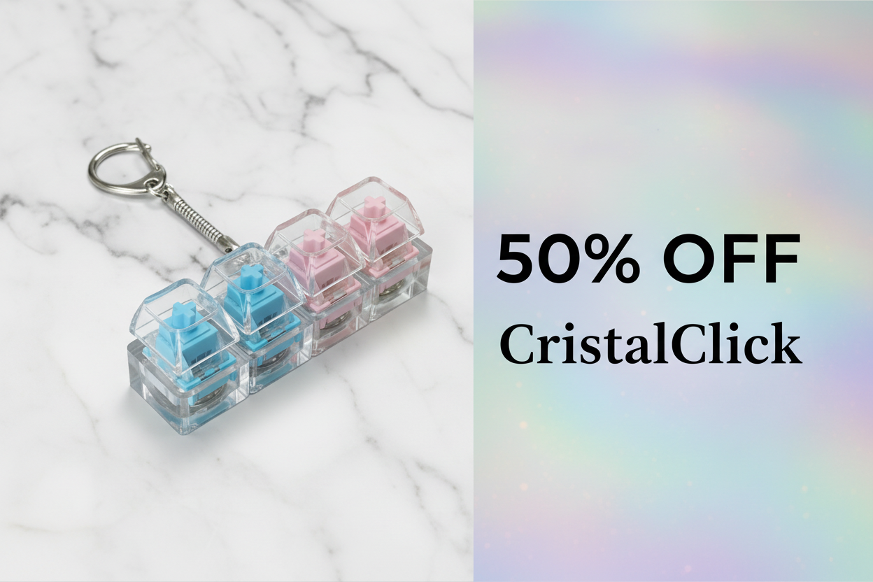 CristalClick 50% OFF Promotional Banner